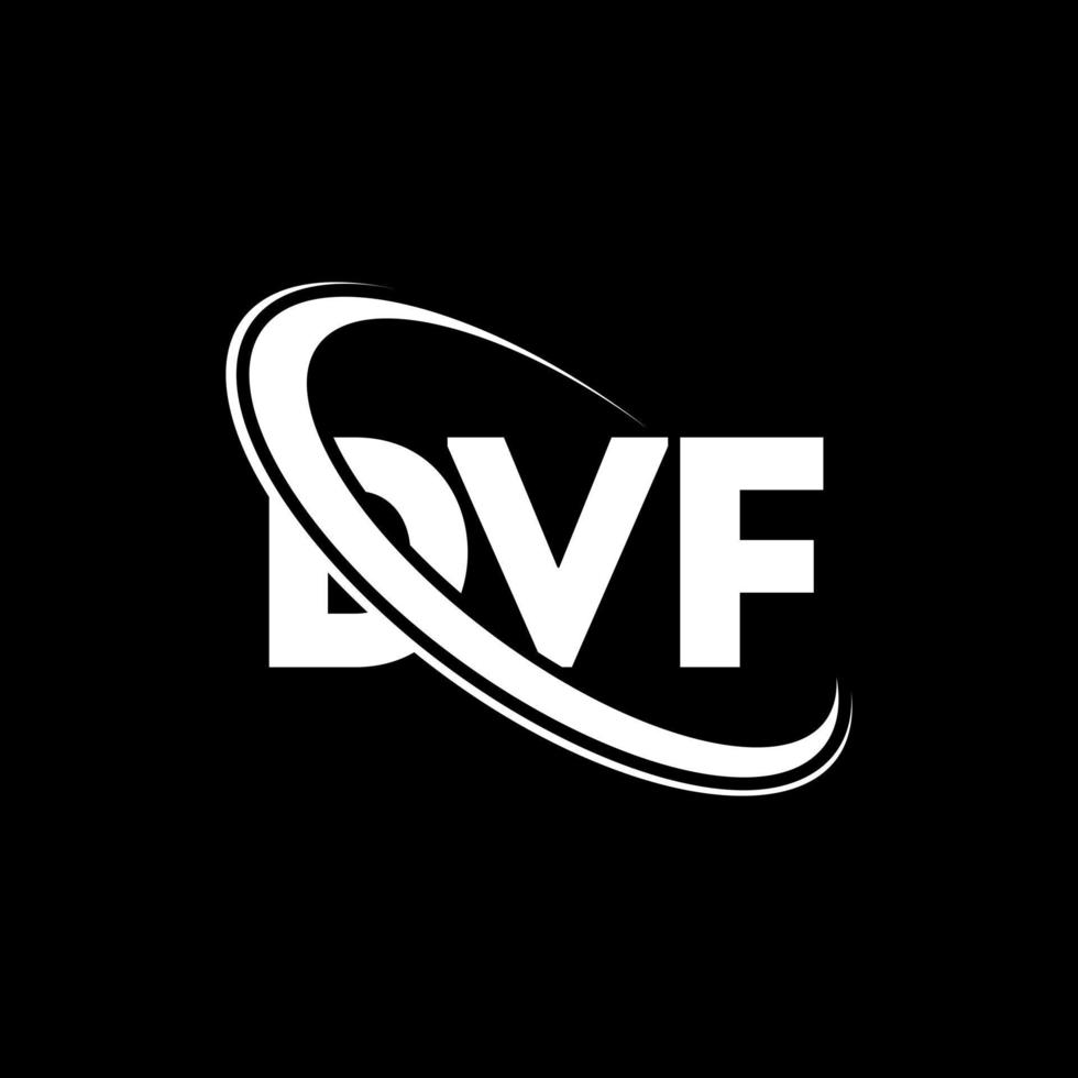 logo dvf. lettre dvf. création de logo de lettre dvf. initiales logo dvf liées avec un cercle et un logo monogramme majuscule. typographie dvf pour la technologie, les affaires et la marque immobilière. vecteur