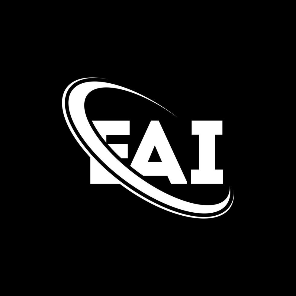 logo ai. lettre eai. création de logo de lettre eai. initiales logo eai liées avec un cercle et un logo monogramme majuscule. typographie eai pour la technologie, les affaires et la marque immobilière. vecteur