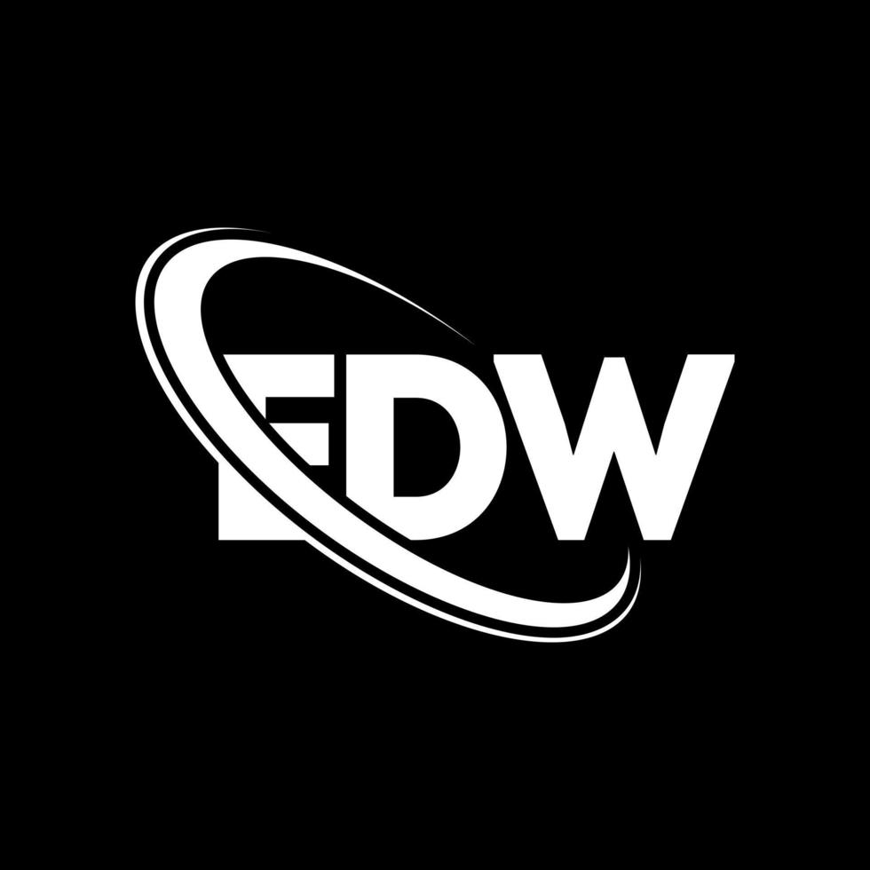 logo edw. lettre edw. création de logo de lettre edw. initiales logo edw liées avec un cercle et un logo monogramme majuscule. typographie edw pour la technologie, les affaires et la marque immobilière. vecteur