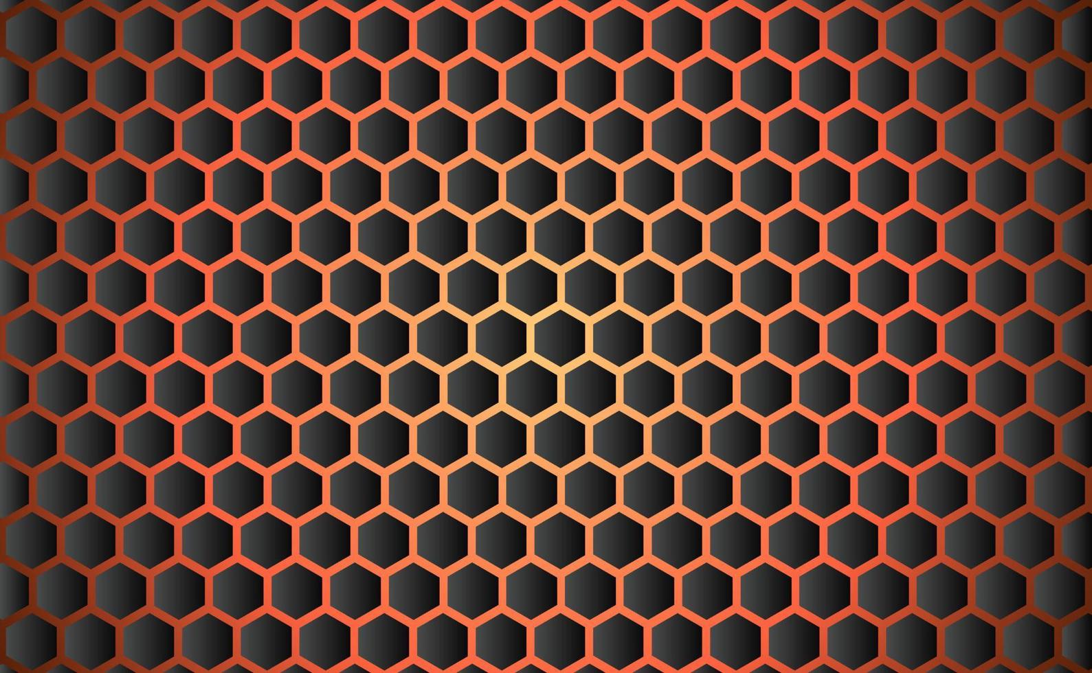 fond métallique abstrait géométrique hexagonal avec lumière. vecteur illustré