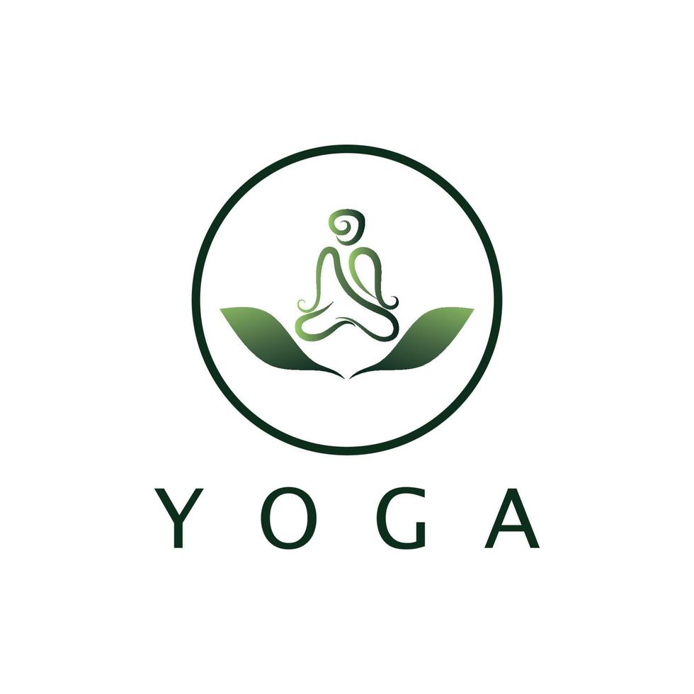 création de logo de personnes faisant du yoga symbole icône illustration vecteur