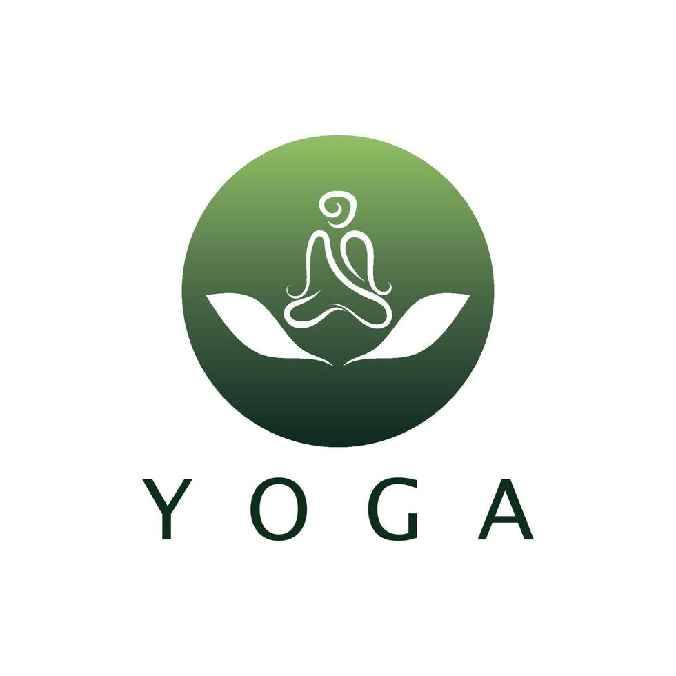 création de logo de personnes faisant du yoga symbole icône illustration vecteur