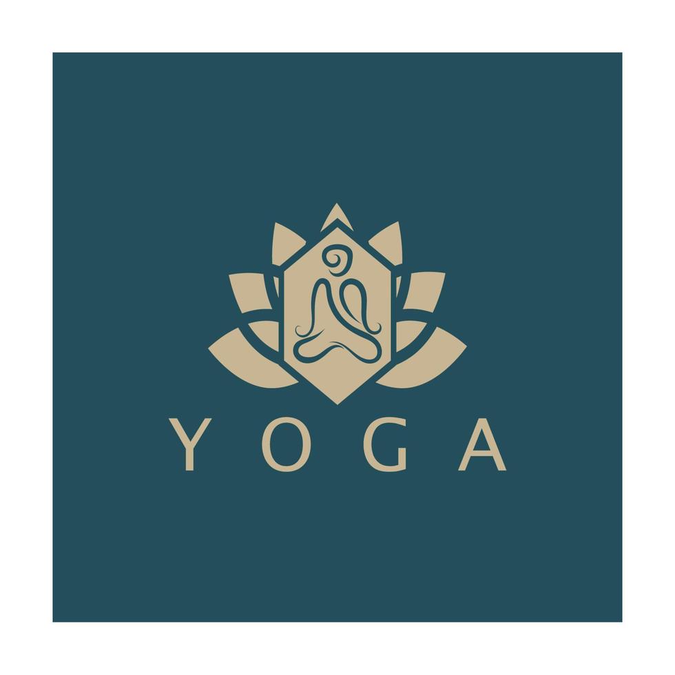 création de logo de personnes faisant du yoga symbole icône illustration vecteur