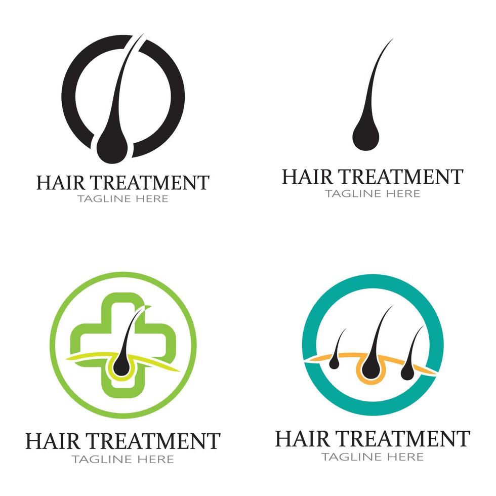 traitement des cheveux logo suppression logo image vectorielle illustration de conception vecteur