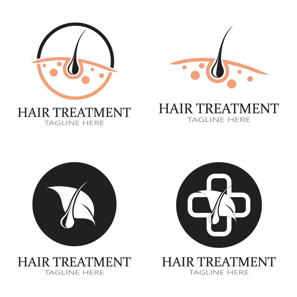 traitement des cheveux logo suppression logo image vectorielle illustration de conception vecteur