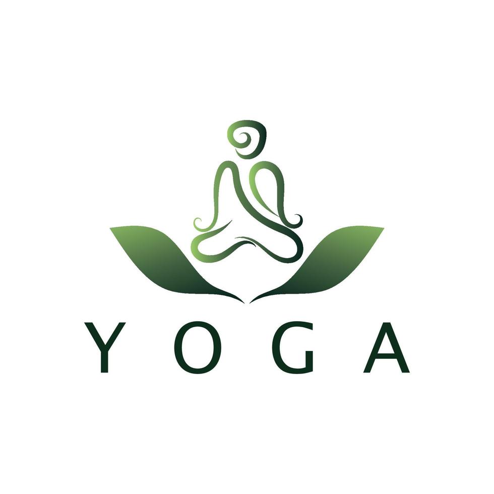 création de logo de personnes faisant du yoga symbole icône illustration vecteur