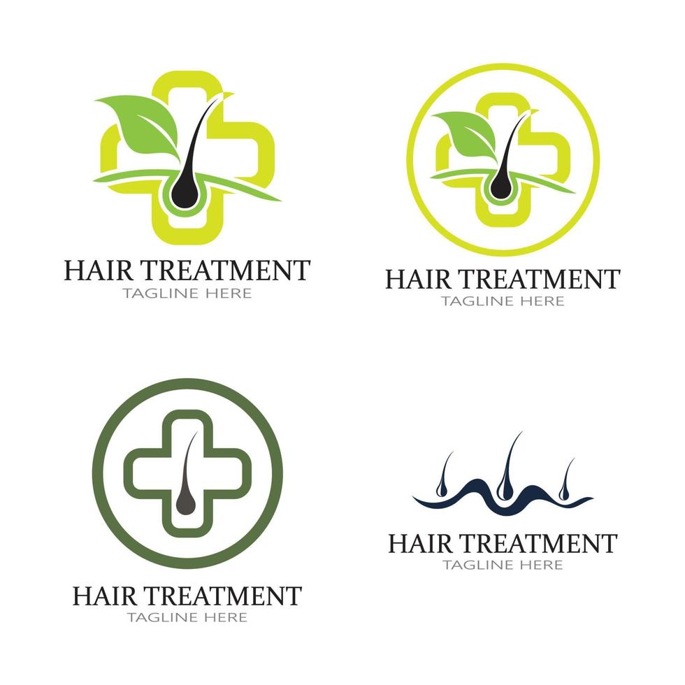 traitement des cheveux logo suppression logo image vectorielle illustration de conception vecteur