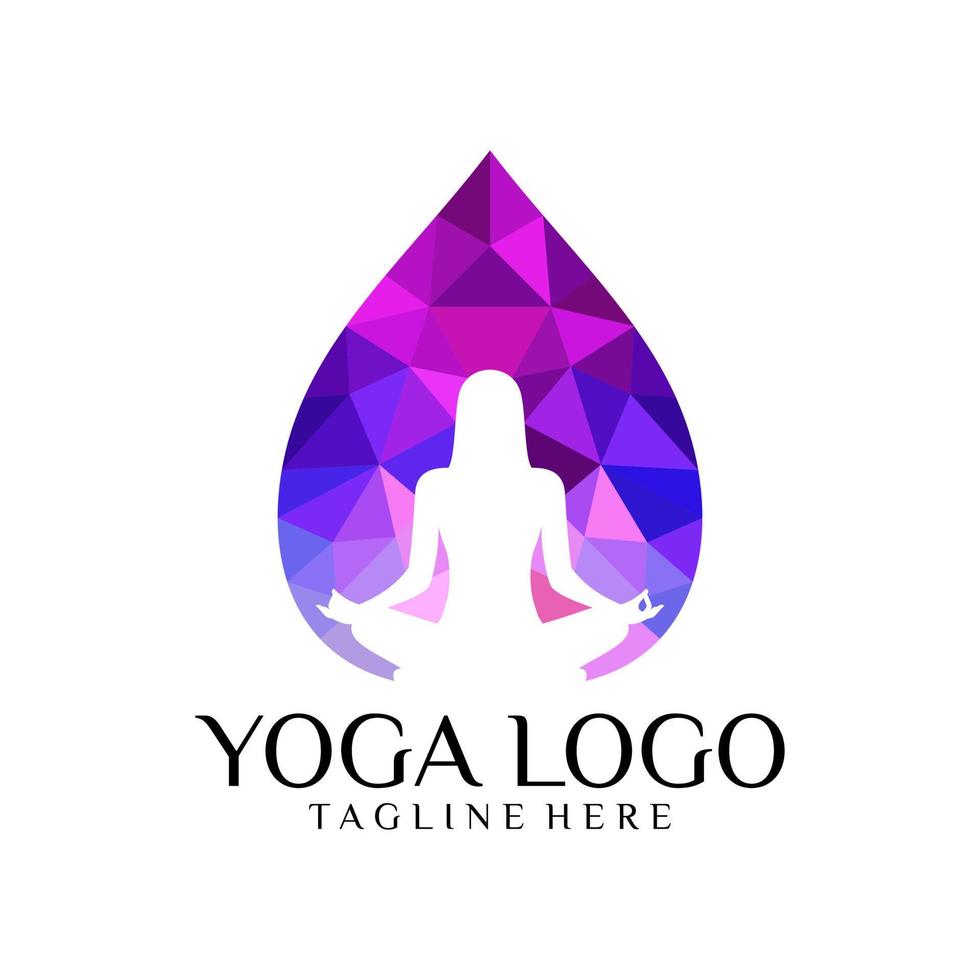 modèle de vecteur de conception de logo de yoga