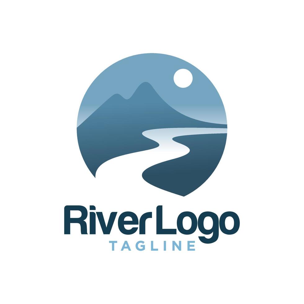 image de stock du logo de la rivière de la vallée vecteur