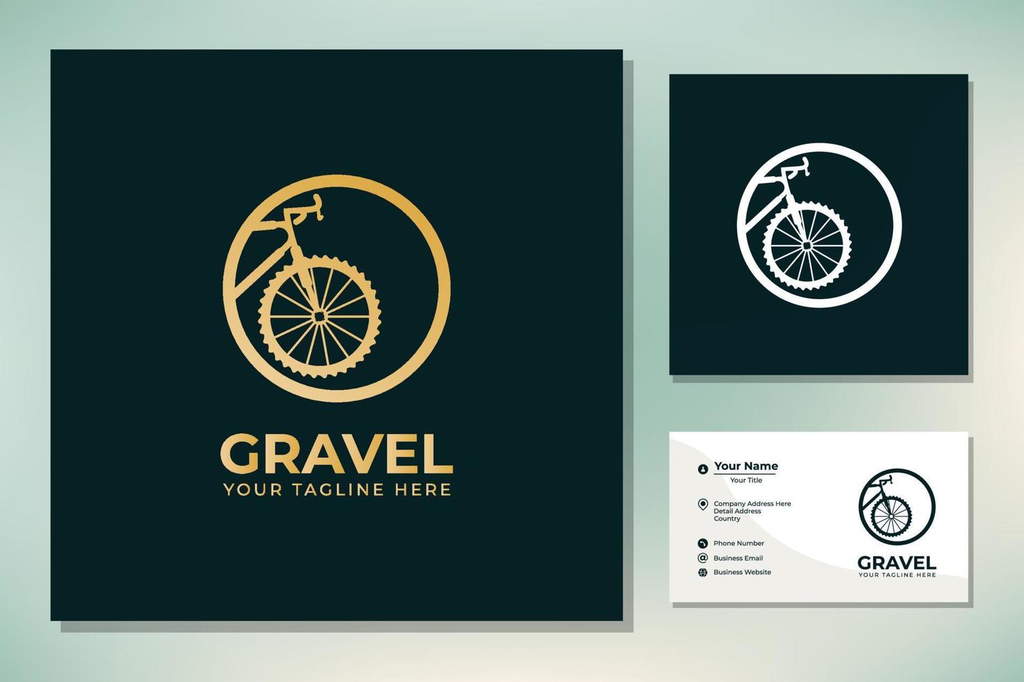 vélo de gravier silhouette vélo icône logo design vecteur