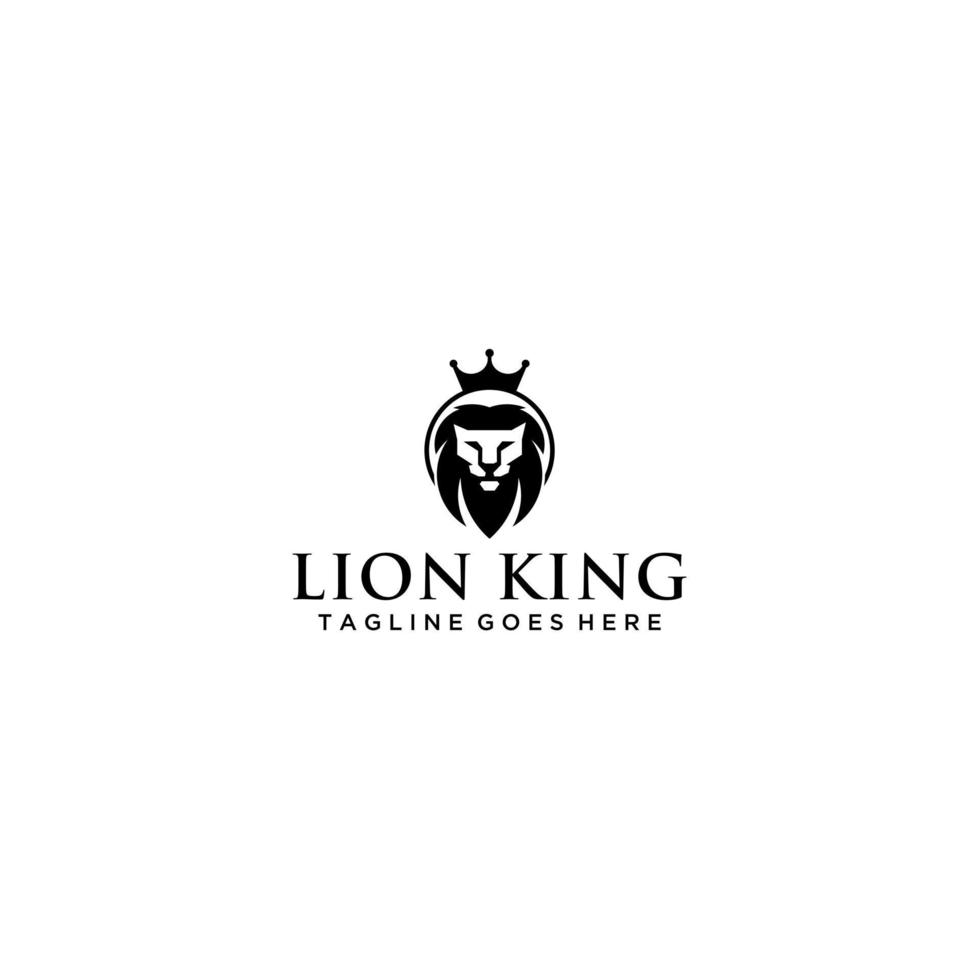 modèle de logo de couronne de lion royal. vecteur