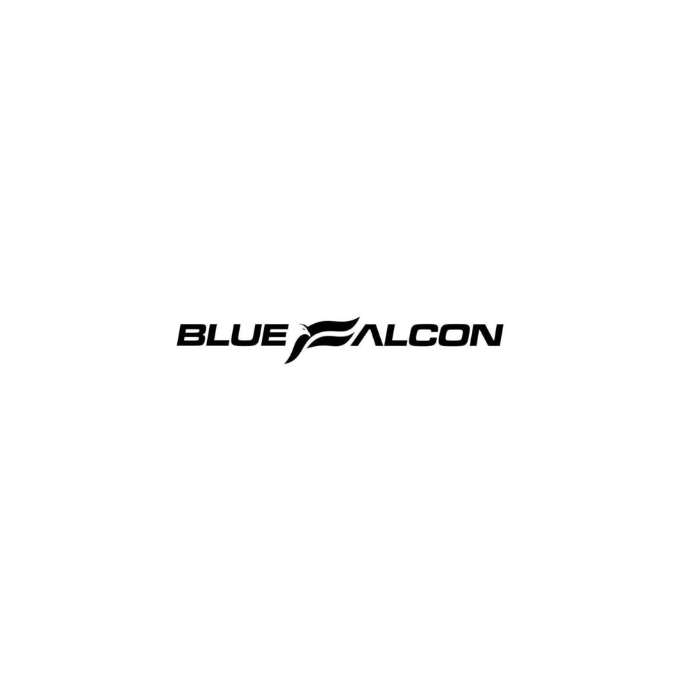 lettre f bleu faucon logo signe création vecteur