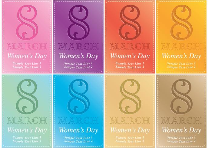 Invitations de vecteur de carte de jour pour la fête des femmes