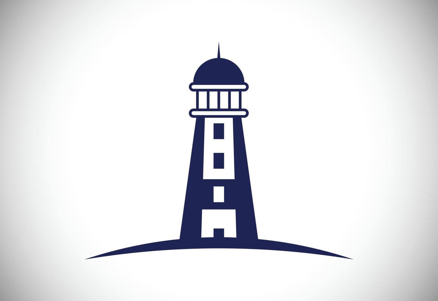 emblème de logo de phare professionnel moderne. logo du port, vecteur de conception de logo de phare