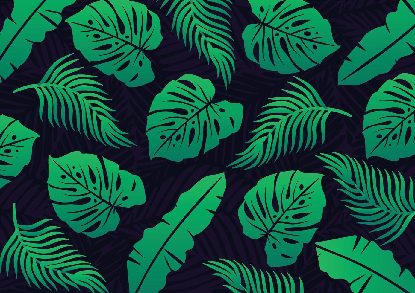 motif de fond de feuilles tropicales vecteur