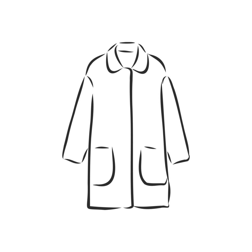 manteau de croquis de vecteur