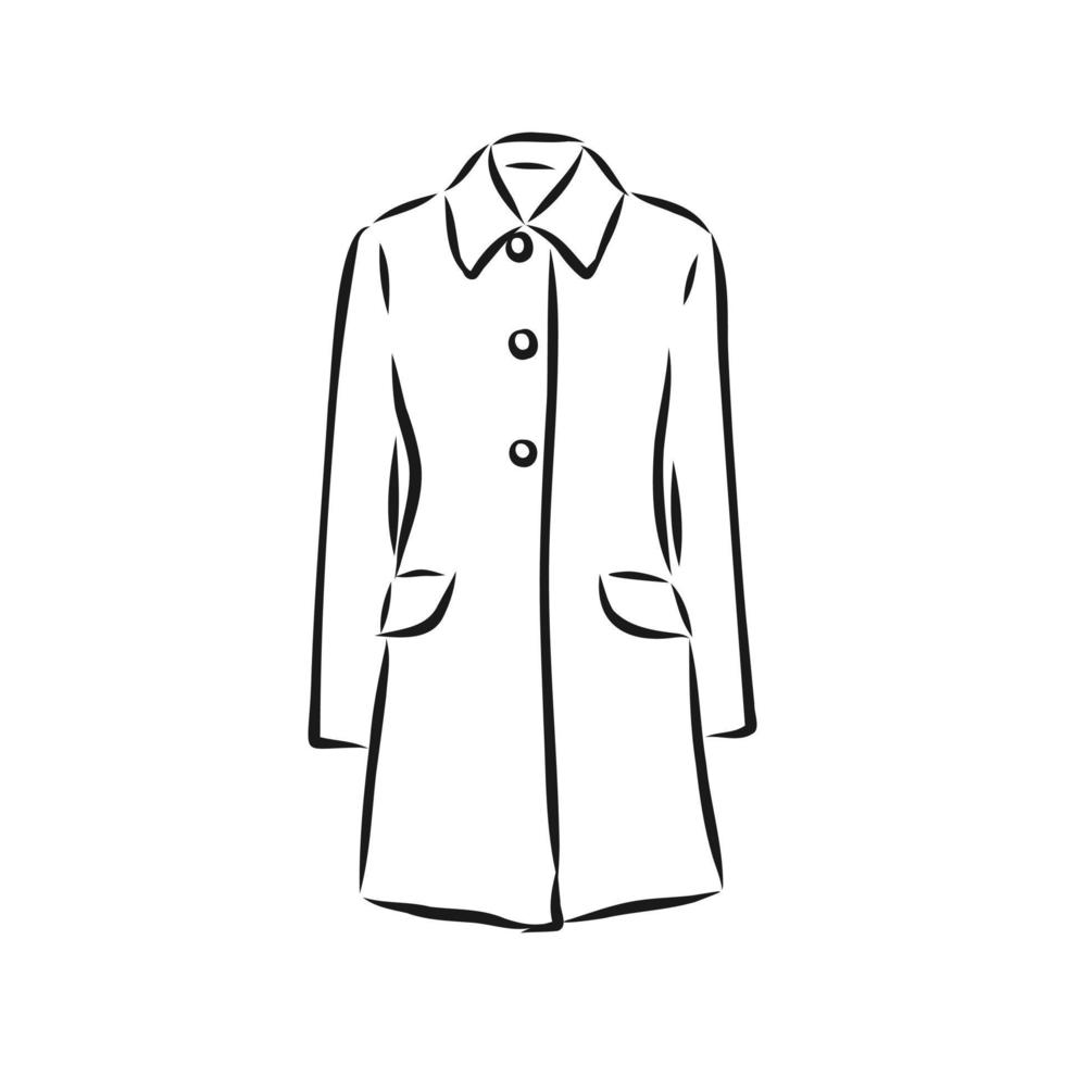 manteau de croquis de vecteur