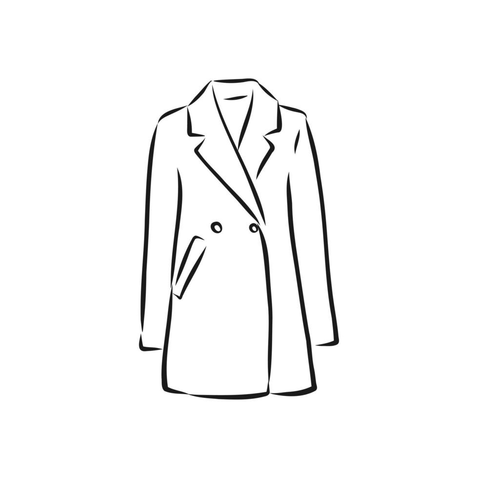 manteau de croquis de vecteur