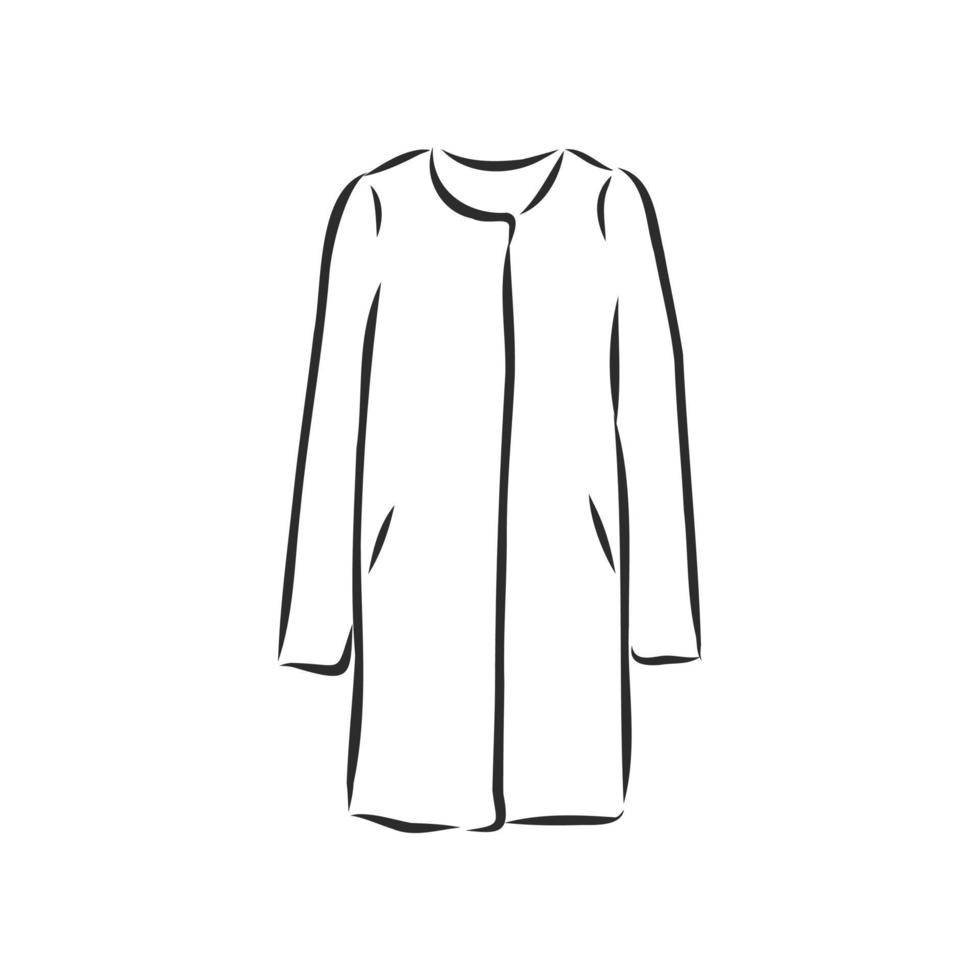 manteau de croquis de vecteur