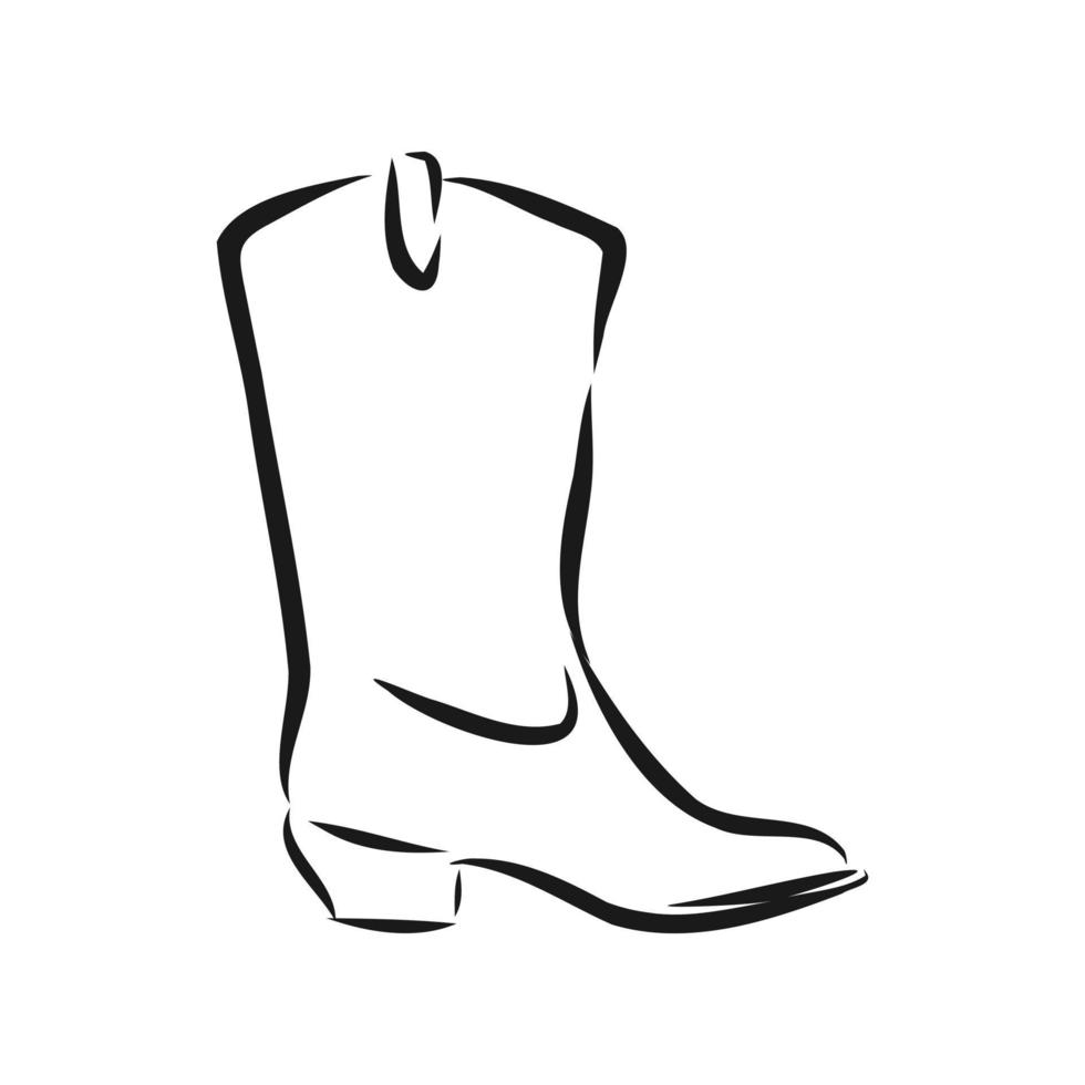 croquis de vecteur de bottes pour femmes