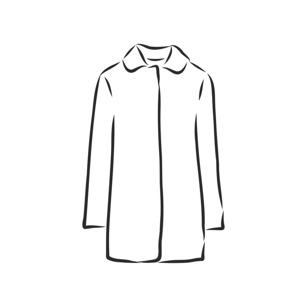 manteau de croquis de vecteur