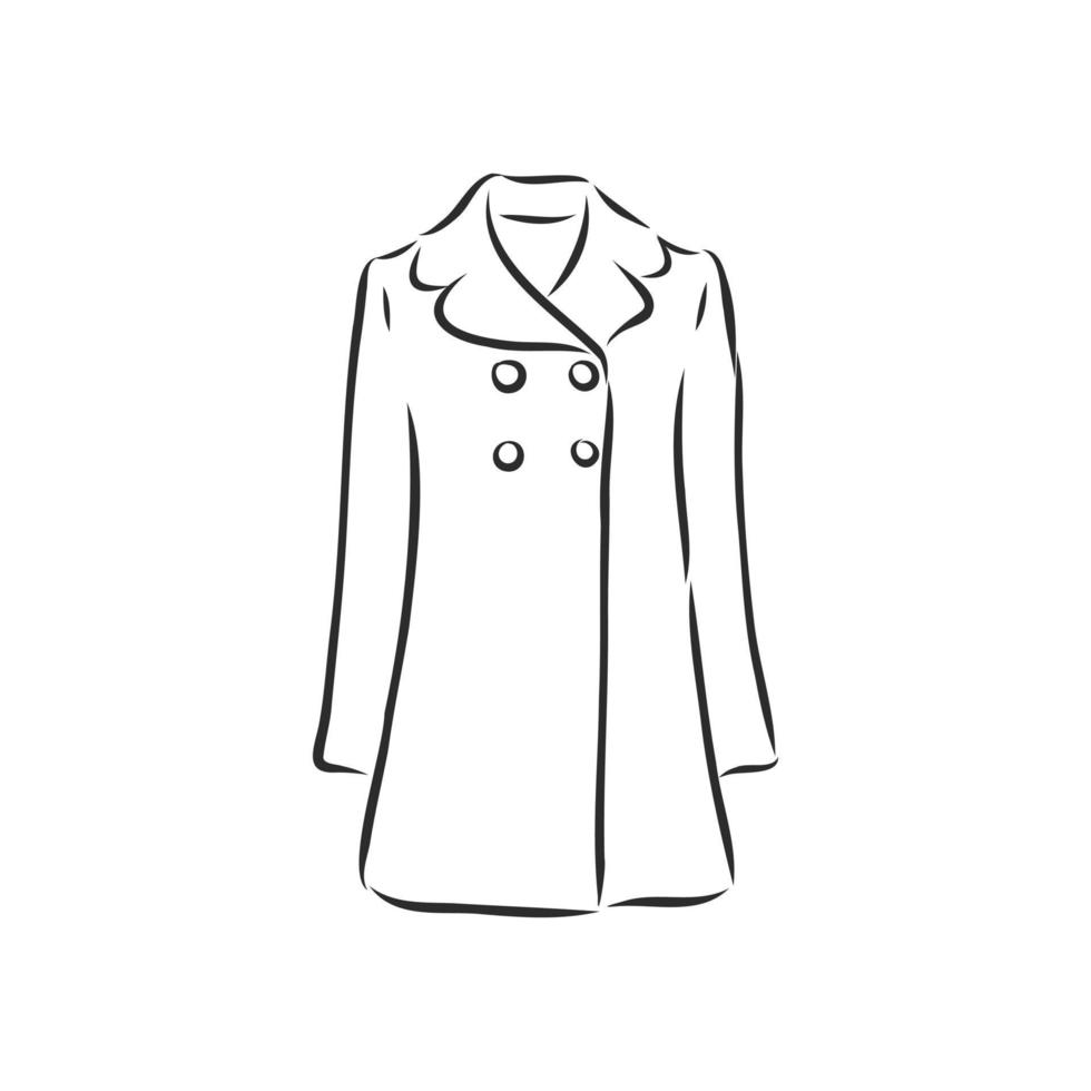 manteau de croquis de vecteur