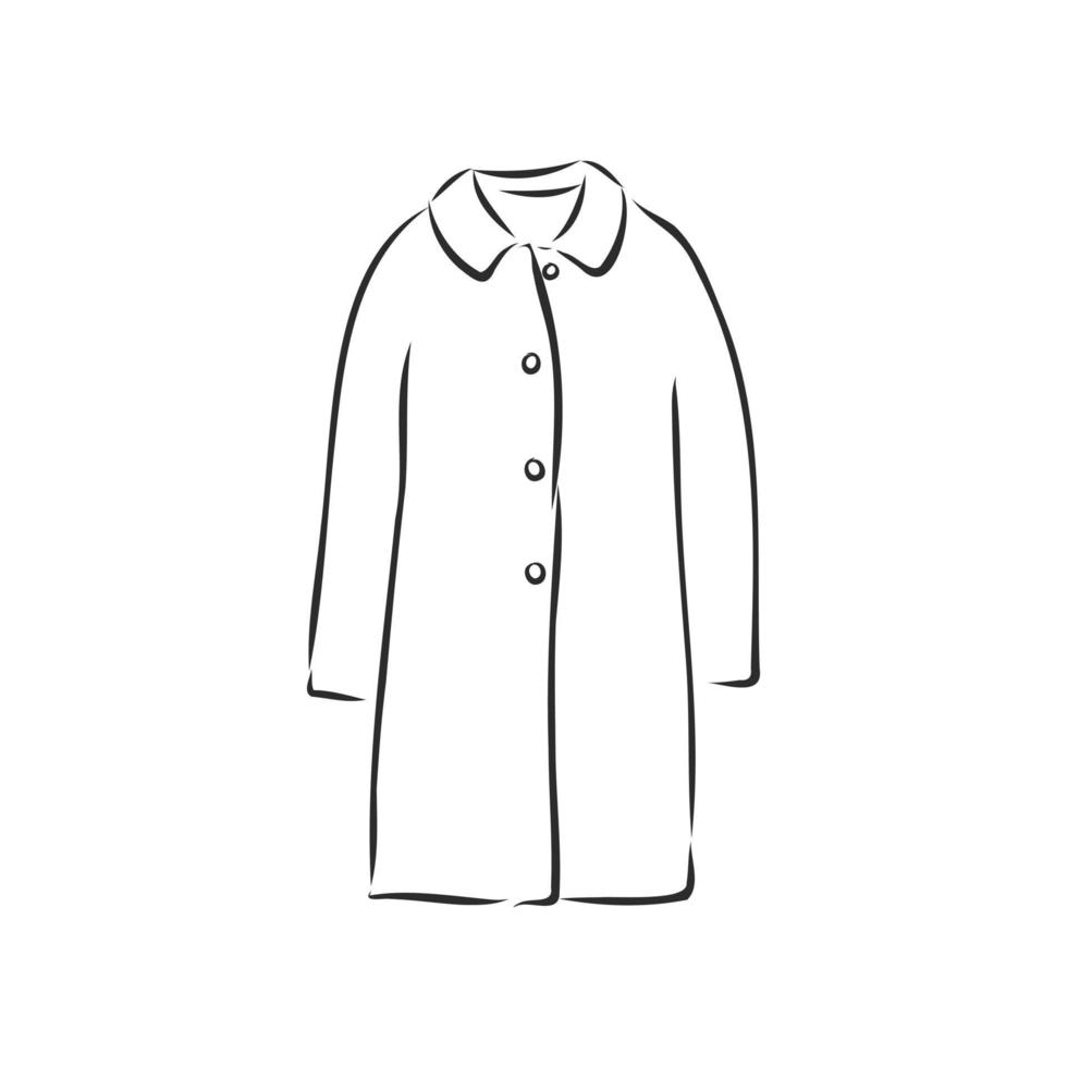 manteau de croquis de vecteur