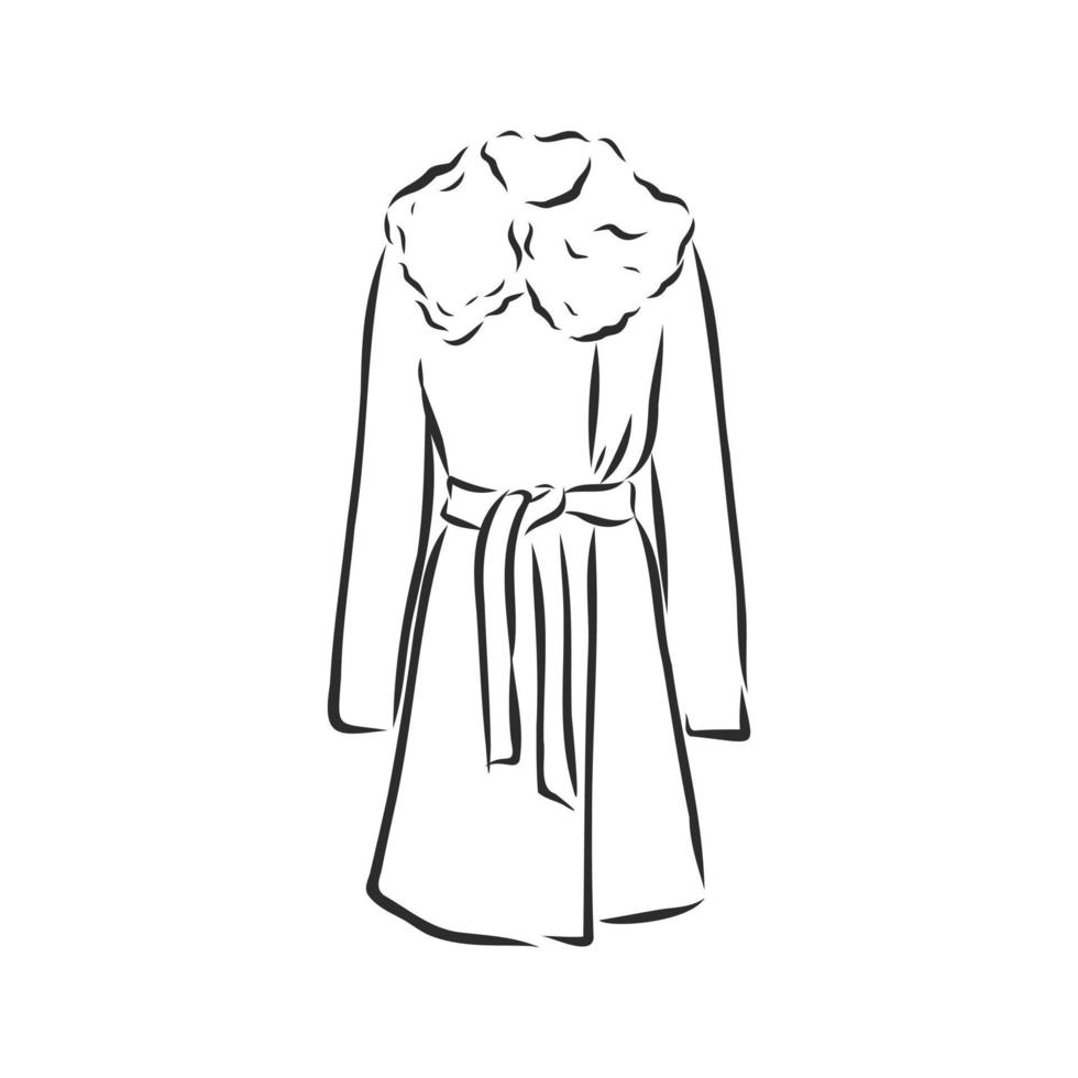 manteau de croquis de vecteur