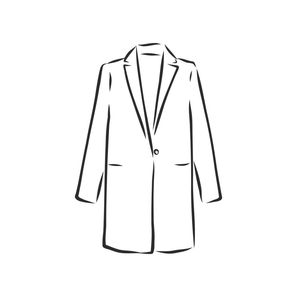 manteau de croquis de vecteur