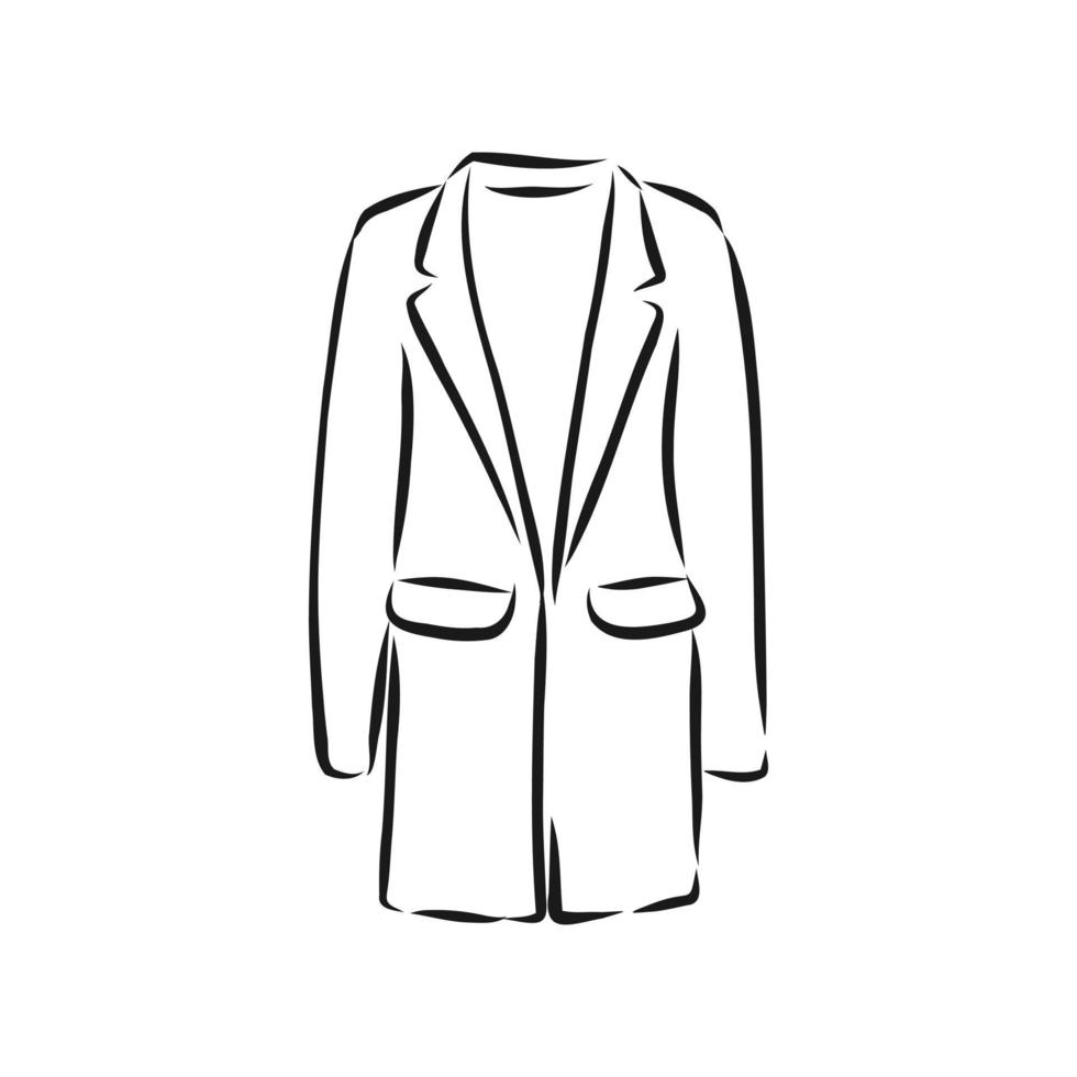 manteau de croquis de vecteur