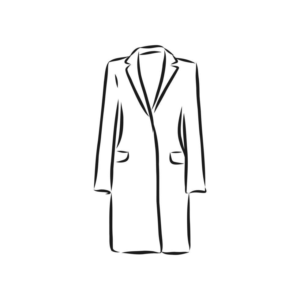 manteau de croquis de vecteur