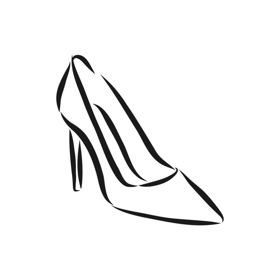 croquis de vecteur de chaussures pour femmes