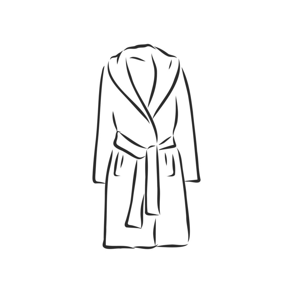 manteau de croquis de vecteur