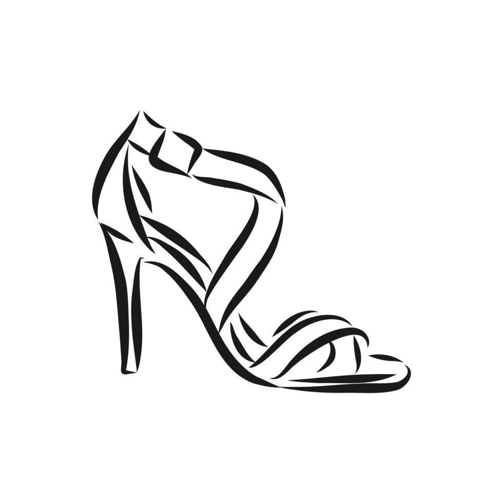 croquis de vecteur de chaussures pour femmes