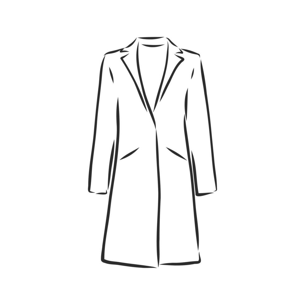 manteau de croquis de vecteur