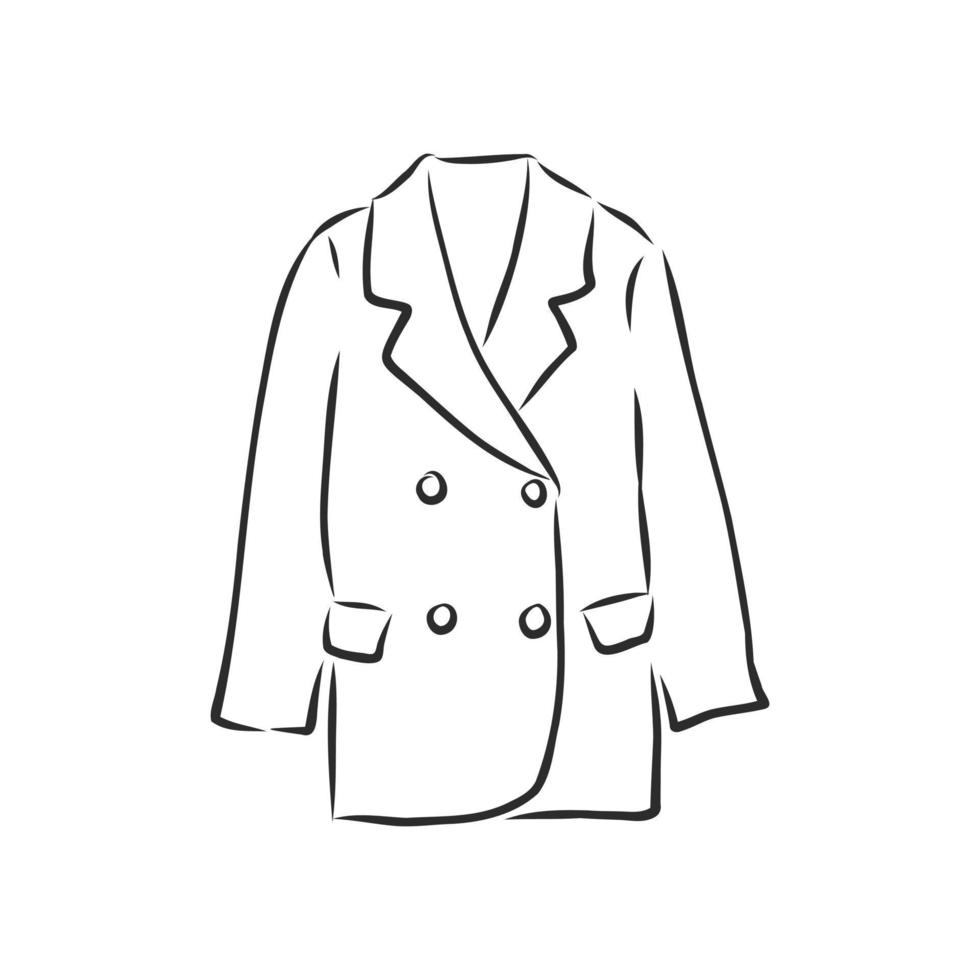 manteau de croquis de vecteur