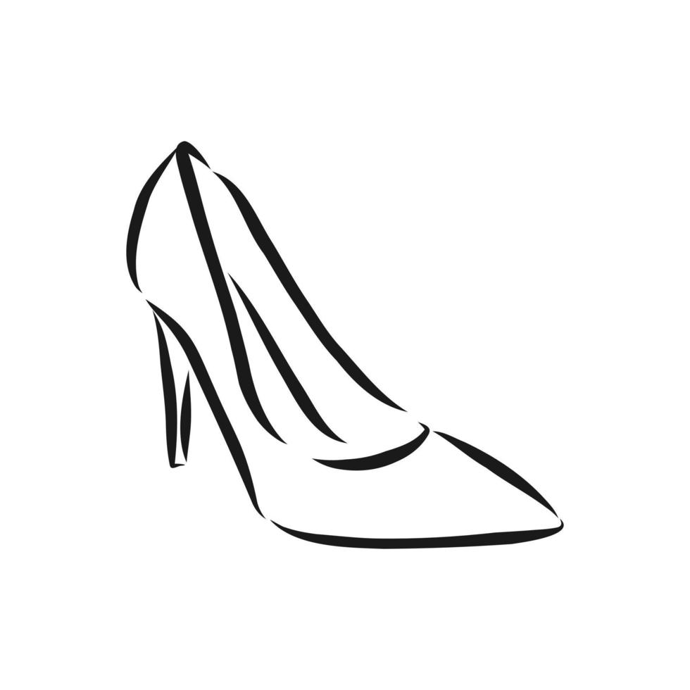 croquis de vecteur de chaussures pour femmes