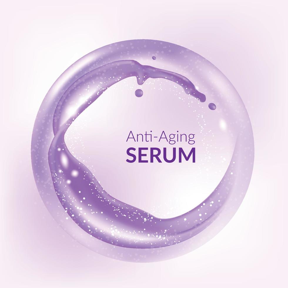 sérum anti-âge soins de la peau cosmétique vecteur