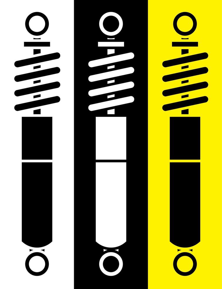 amortisseur de voiture de style plat. pièces de rechange pour réparation en atelier automobile. absorption de la force d'impact. vecteur