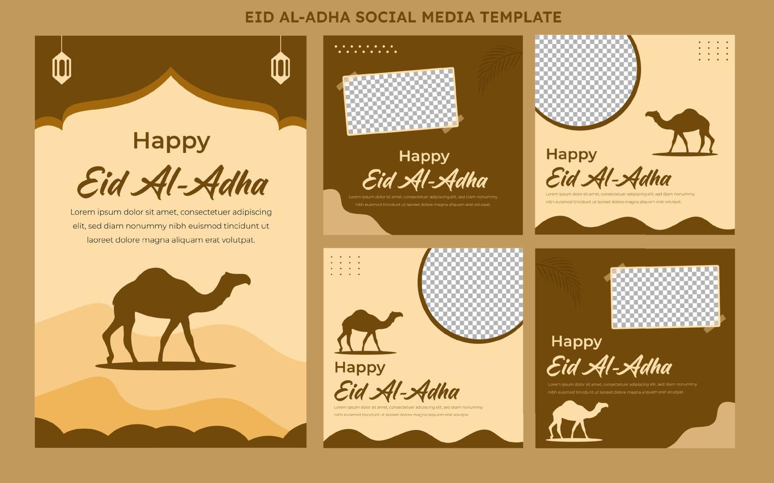 modèle de médias sociaux eid al adha vecteur