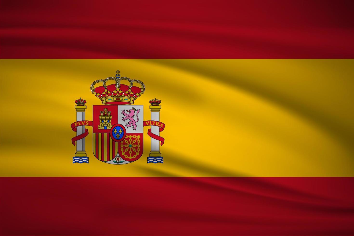 fond de drapeau espagnol réaliste élégant. conception de la fête de l'indépendance de l'espagne. vecteur