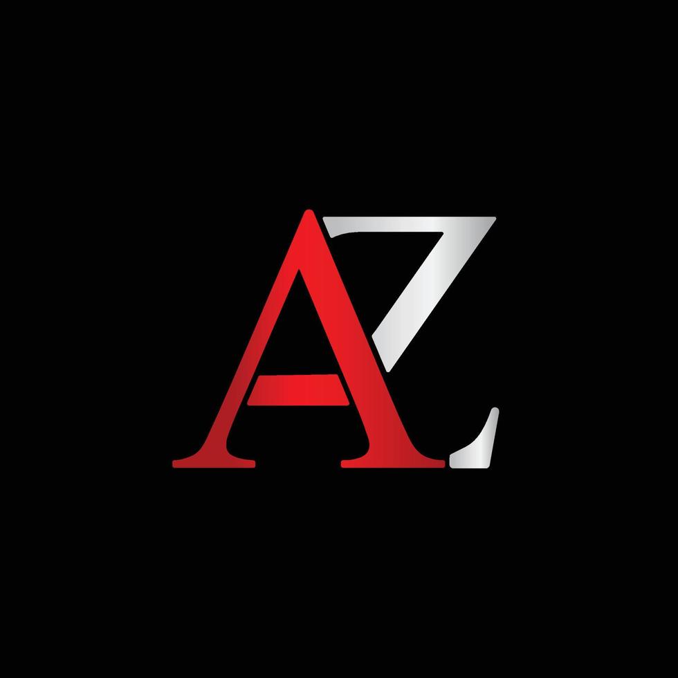 az logo créatif moderne minimal alphabet az lettre initiale marque monogramme modifiable en format vectoriel