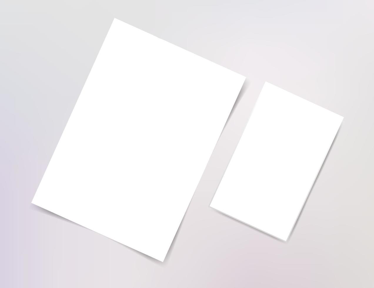 affiche carte de visite marque identité maquette template bannière couverture brochure flyer réaliste illustration blanc vide toile présentation bureau vitrine vecteur