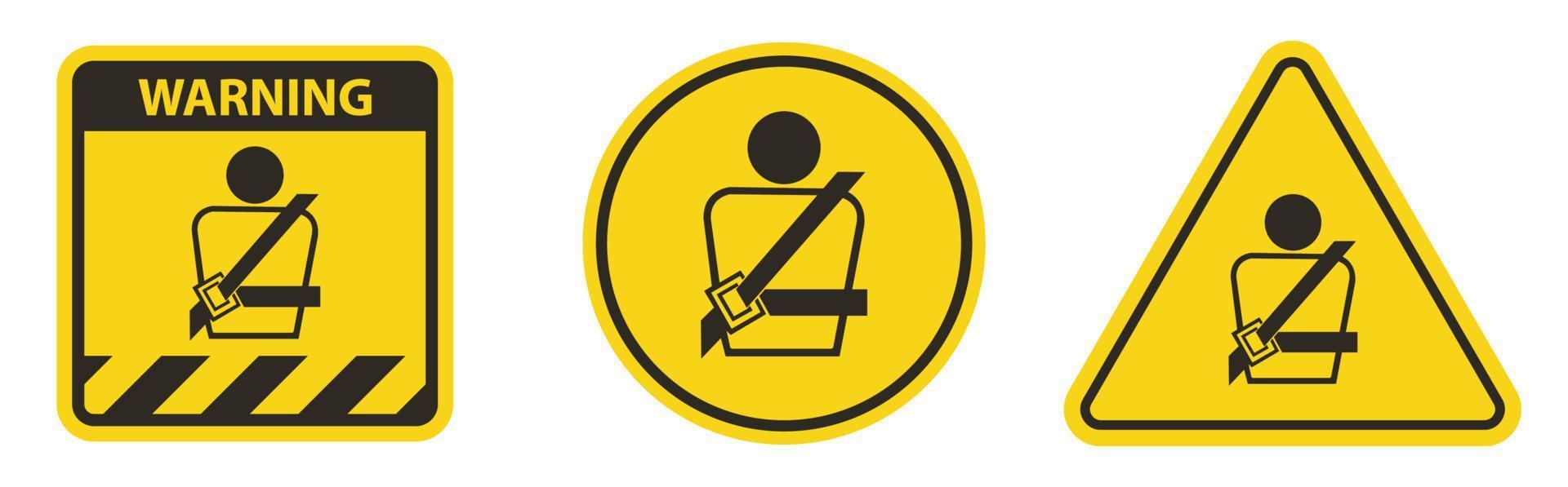 icône de ppe portant un signe de symbole de ceinture de sécurité isoler sur fond blanc, illustration vectorielle eps.10 vecteur