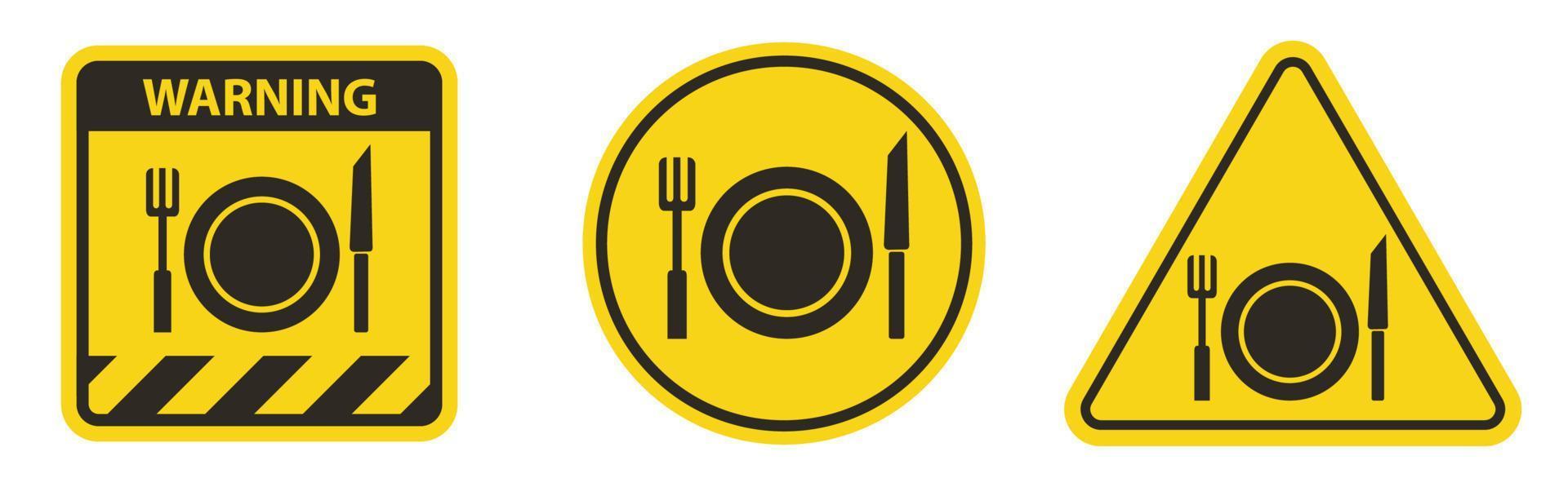 aucun signe de symbole de manger isoler sur fond blanc, illustration vectorielle vecteur