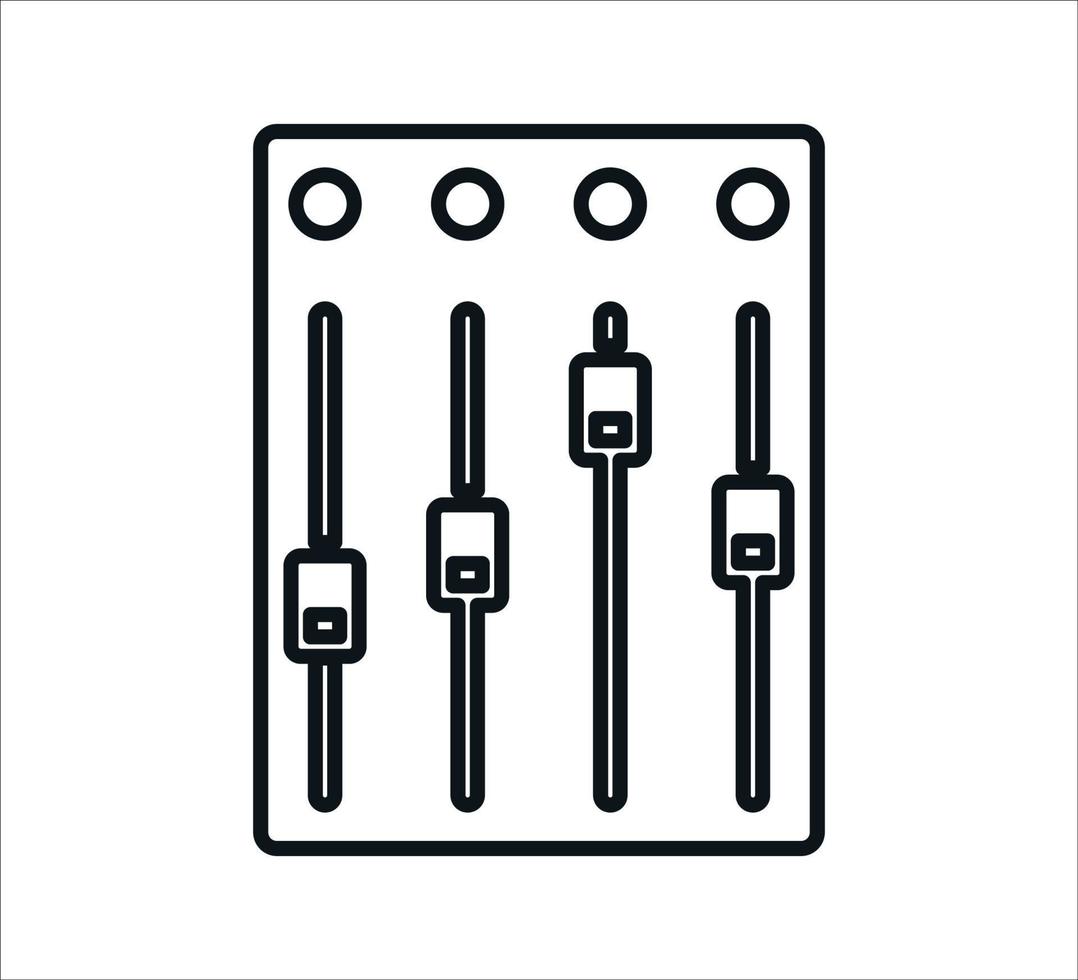 style plat icône de contrôle audio mélangeur vecteur