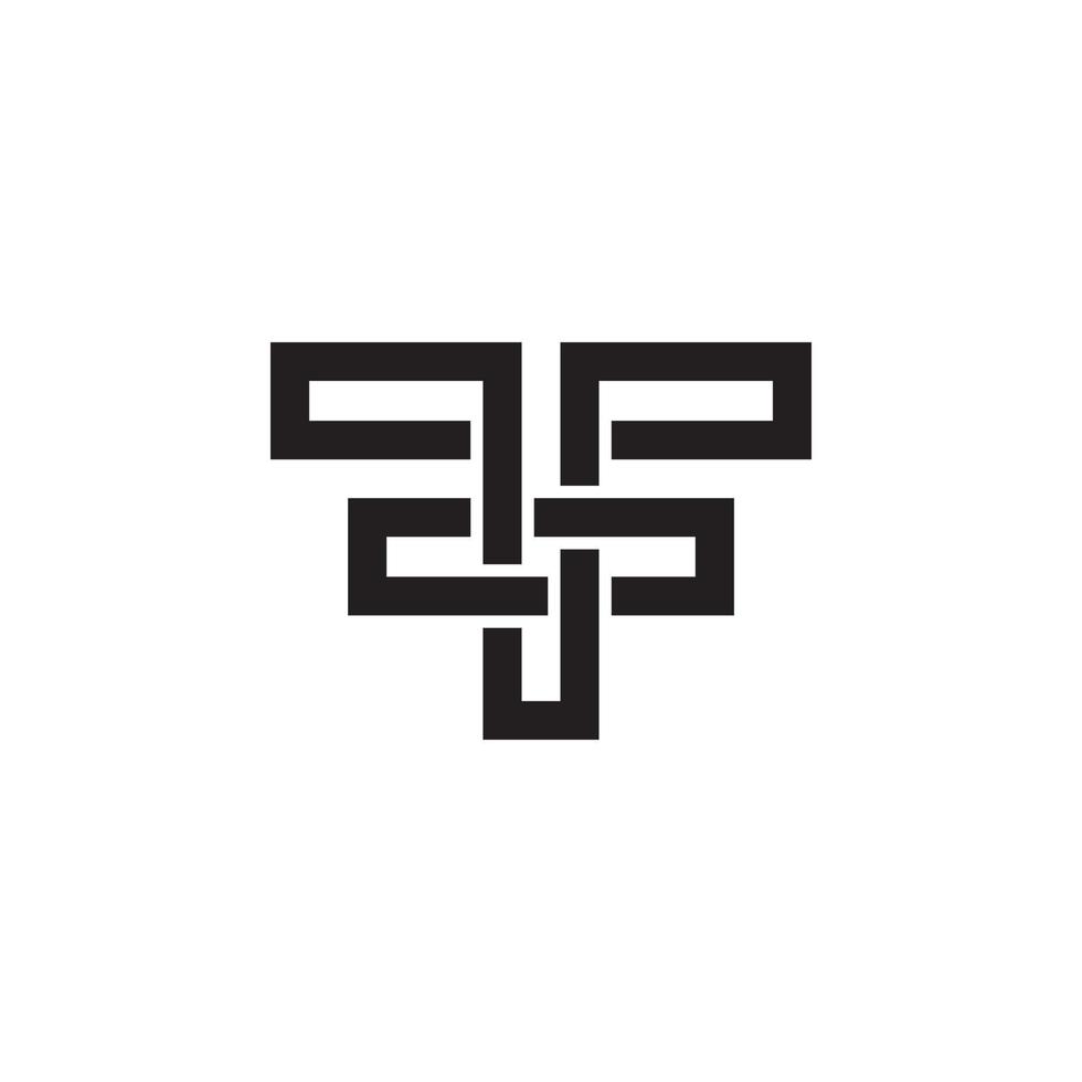 ff ou f vecteur de conception de logo de lettre initiale