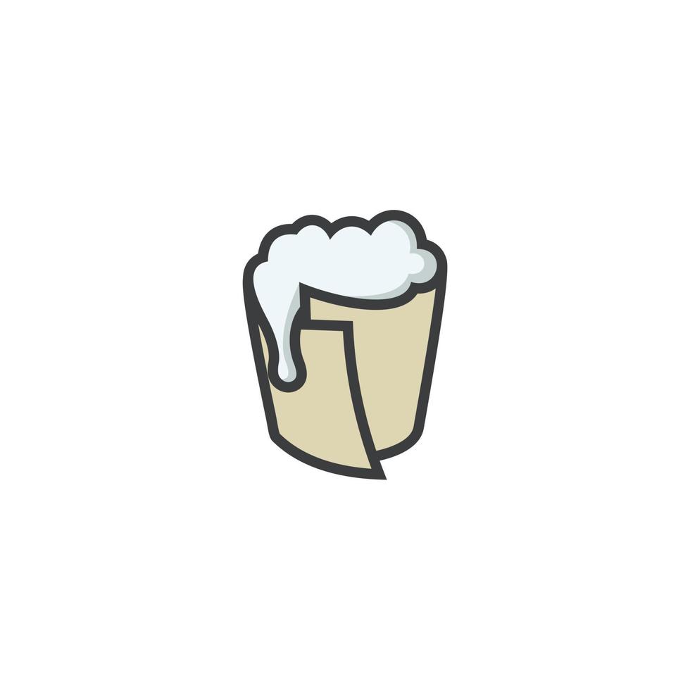 conception de concept d'icône de logo de boisson de bière de vecteur. vecteur