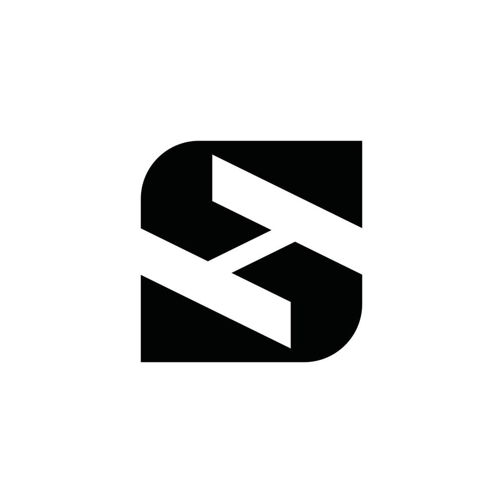 monogramme de conception de logo de lettre initiale sh ou hs vecteur