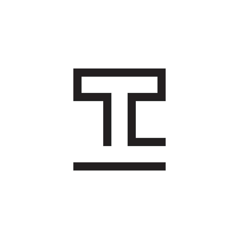 vecteur de modèle de conception de logo de lettre initiale t.